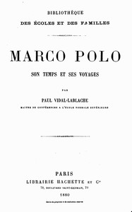 Marco Polo, Paul Vidal-Lablache