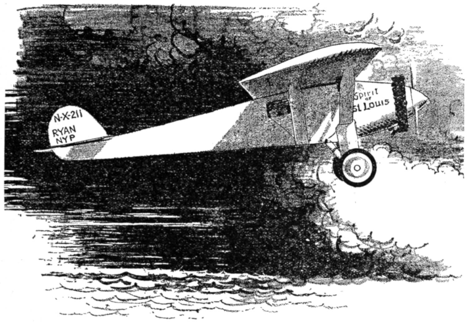 Spirit of St Louis in flight