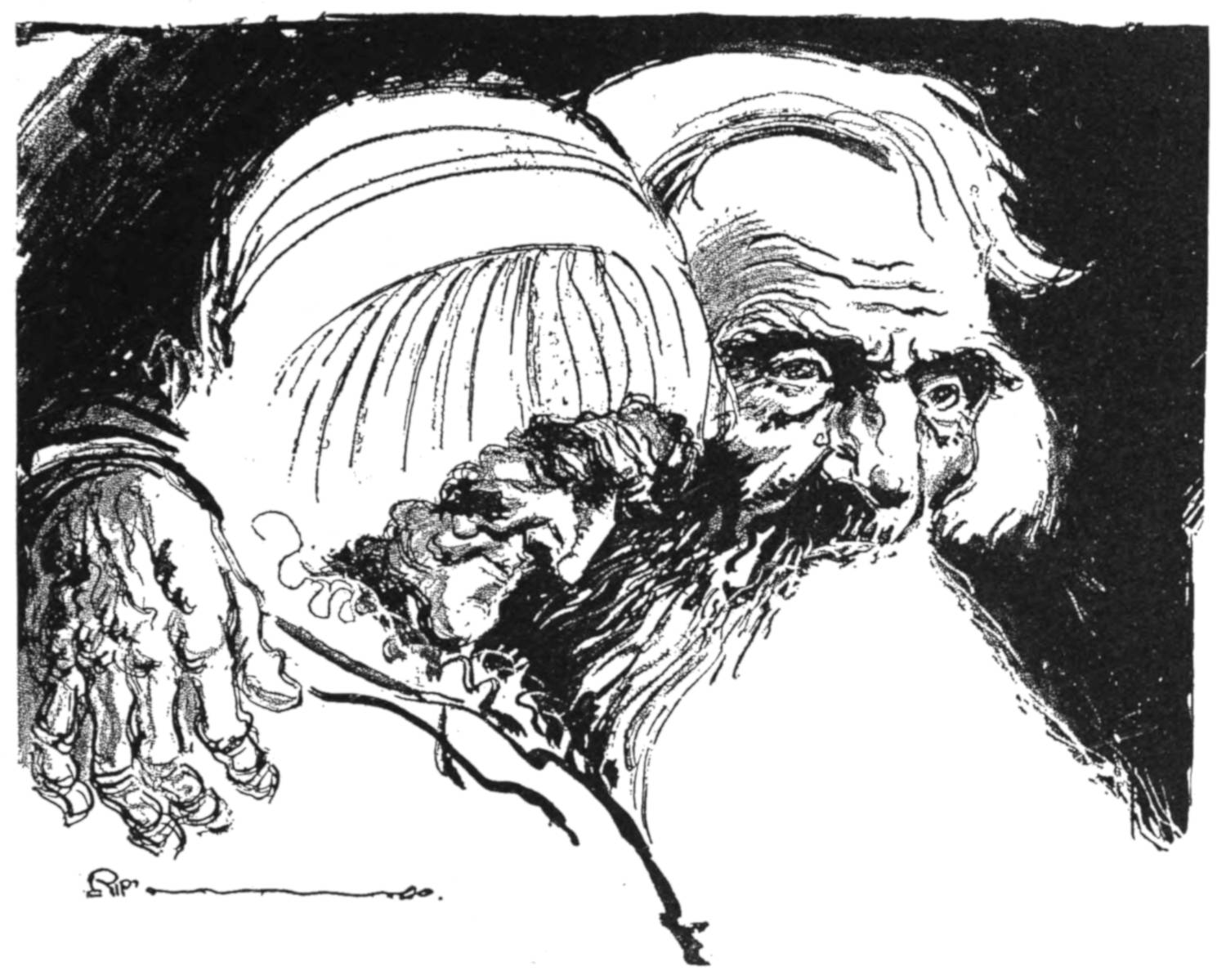 Portrait of very old man and woman