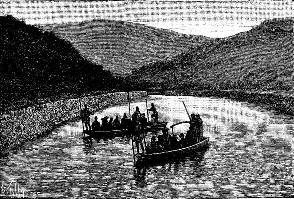 FIG. 1.&mdash;EXTREMITY OF LAKE BIWA AND BEGINNING OF THE CANAL.