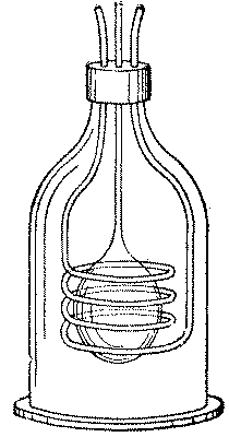 FIG. 3.&mdash;Exhausted Bulb Surrounded by Primary Coils