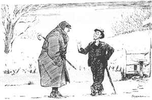 Hygienist. 'Feeling the cold, eh? Aha&mdash;look at me. I don't know what cold is.'