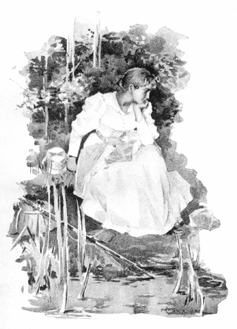 "READING? YES, BUT NOT FROM A NOVEL; FISHING! TRULY, BUT NOT WITH A ROD."&mdash;Page 109.