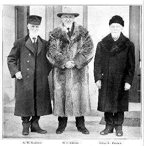 A. W. Latham   O. C. Gregg   Chas. G. Patten

From photograph taken in front of Administration Building, at University
Farm, on the morning of January 8, just before presentation of
certificates referred to on opposite page.