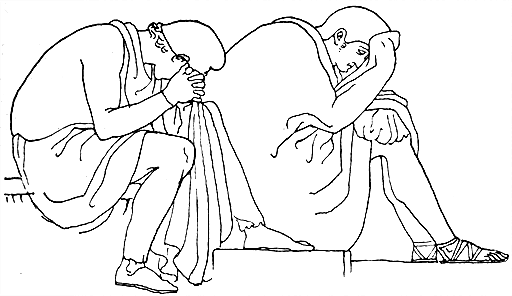 Lines Of Grief And Dejection.
Flaxman: Designs To Homer.