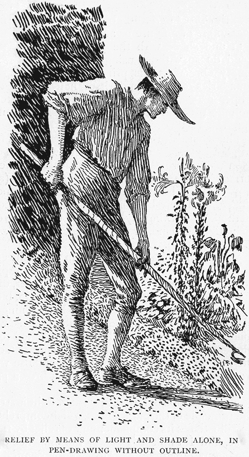 Relief By Means Of Light And Shade Alone,
In Pen-drawing Without Outline.