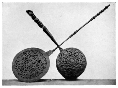 FIG. 40.&mdash;TWO ANTIQUE WARMING PANS.

(In the Victoria and Albert Museum.)