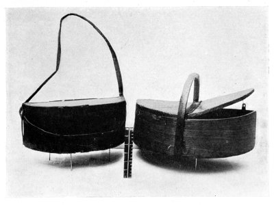 FIGS. 47, 48.&mdash;TWO WOODEN FOOD BOXES.

(In the Cardiff Museum.)