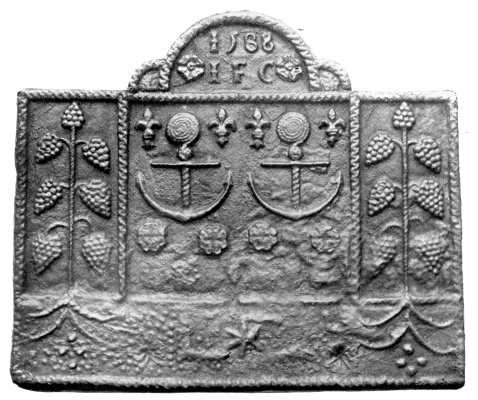 FIG. 7.&mdash;SUSSEX GRATE BACK, DATED 1588.