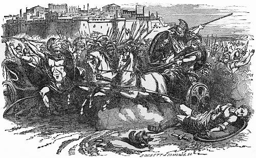 &AElig;neas defending the Body of Pandarus.