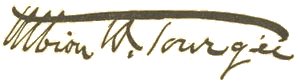 Author signature. Albion W. Tourg�e.
