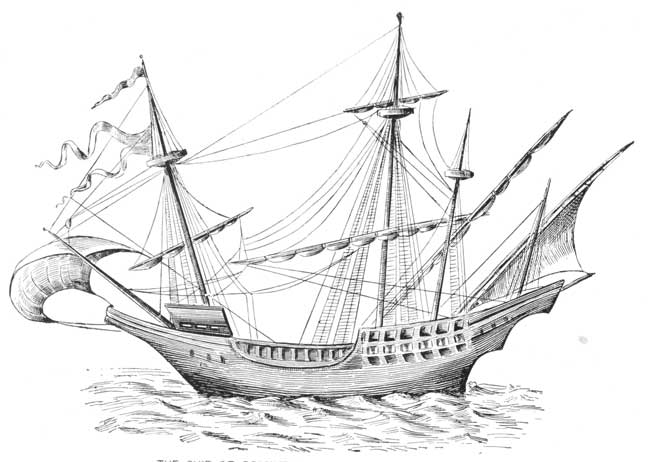 THE SHIP OF COLUMBUS&mdash;THE SANTA MARIA CARAVEL.

