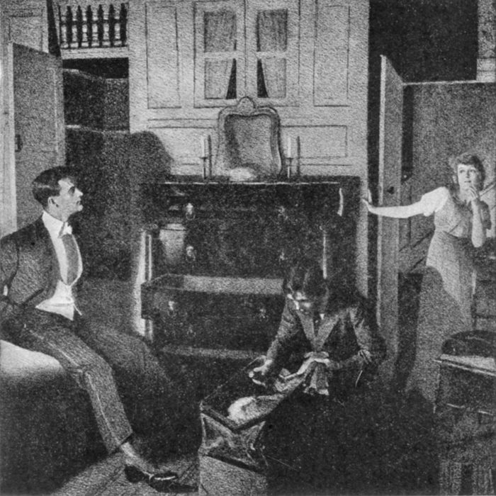 At the sight of Crane, Jane-Ellen stopped with a gesture
of the utmost horror