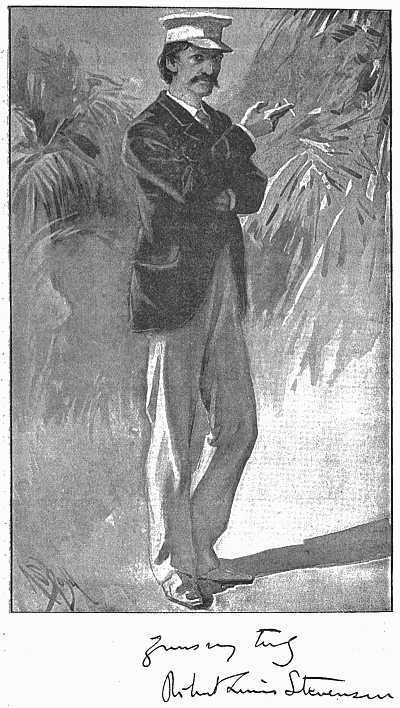 drawing by A. S. Boyd
signed: Sincerely yours,
Robert Louis Stevenson