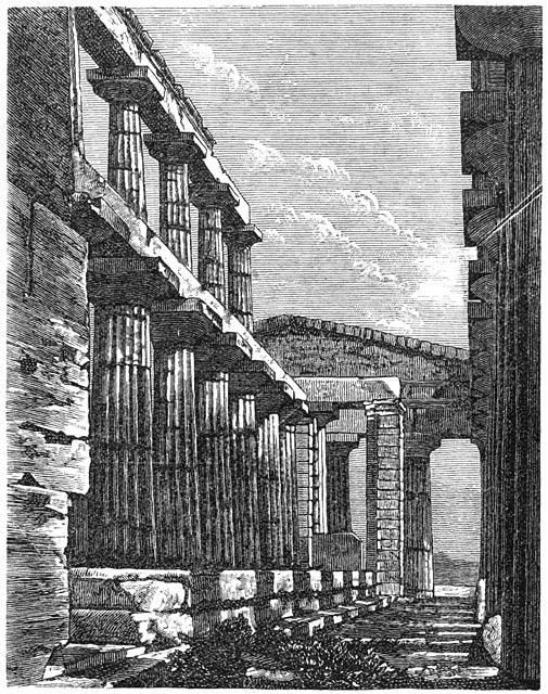Tempelru&iuml;nen te Paestum.
