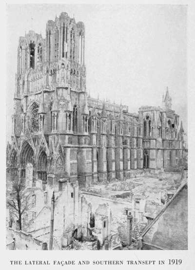 THE LATERAL FA�ADE AND SOUTHERN TRANSEPT IN 1919