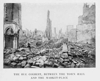 THE RUE COLBERT, BETWEEN THE TOWN HALL
AND THE MARKET-PLACE