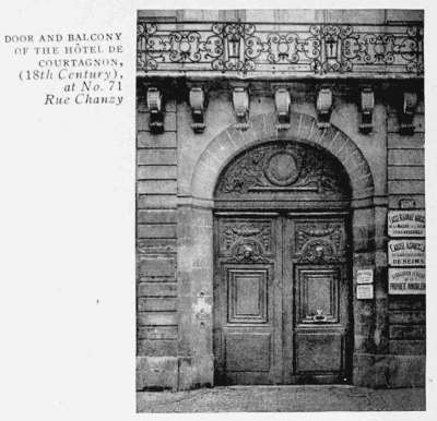 DOOR AND BALCONY
OF THE H�TEL DE
COURTAGNON,
(18th Century),
at No. 71
Rue Chanzy