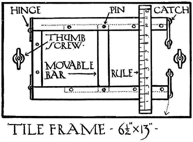 TILE FRAME&mdash;6-1/2” x 13”.