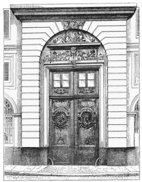 ENTRANCE TO THE HÔTEL DE CHATEAUBRIAND, IN THE FAUBOURG
ST. GERMAIN.