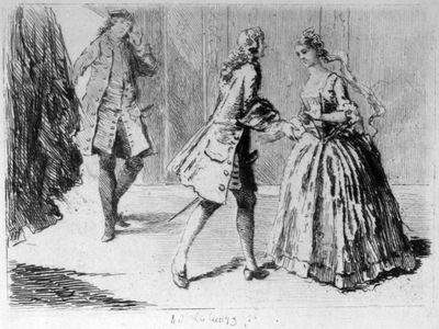 Scene illustrating Otways Orphan.
After the contemporary etching by G. Vander Gucht.