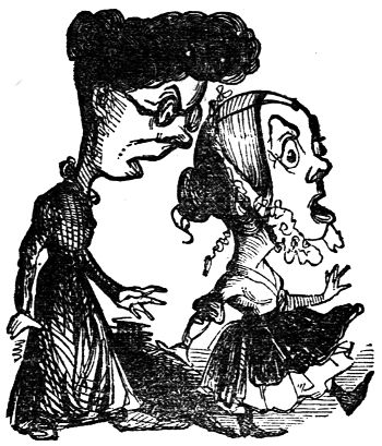 Mrs. Blue Beard and her sister considerably
astonished.