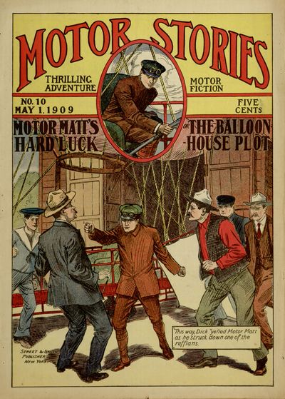 "This way, Dick" yelled Motor Matt
as he struck down one of the
ruffians.