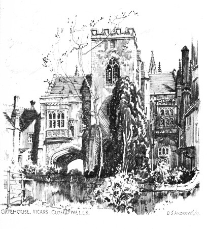 Image unavailable: Gatehouse to Vicar&rsquo;s Close, Wells.