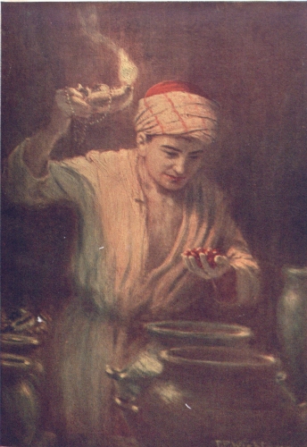 Image unavailble: He thrust his hand into the jar of rubies again, and took
all that his fingers could clutch