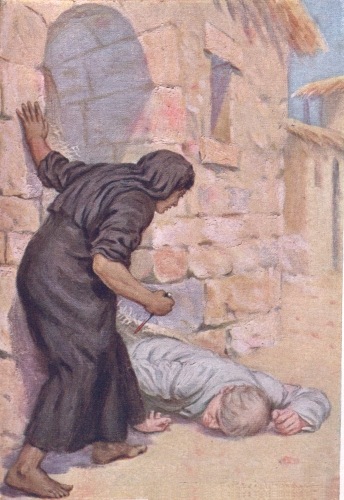 Image unavailble: Consinor fell with a moan at her feet, drenching the hard
earth with a stream of blood