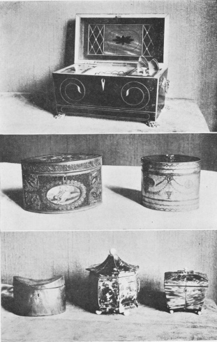Image unavailable: Courtesy Mr. Frederick H. Howell

Late 18th Century English Tea Caddy

Late 18th Century English Tea Caddies

Ivory Tea Caddy and two Tortoise-shell of 18th Century