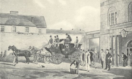 &lsquo;The Bedford Times&rsquo; Coach, which made its last
journey to London on November 21, 1846