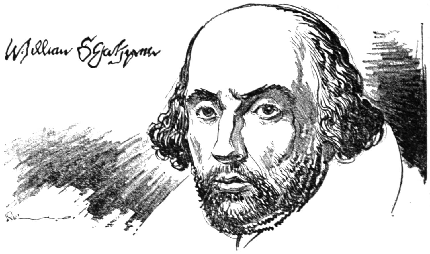 Signature and portrait of William Shakespeare