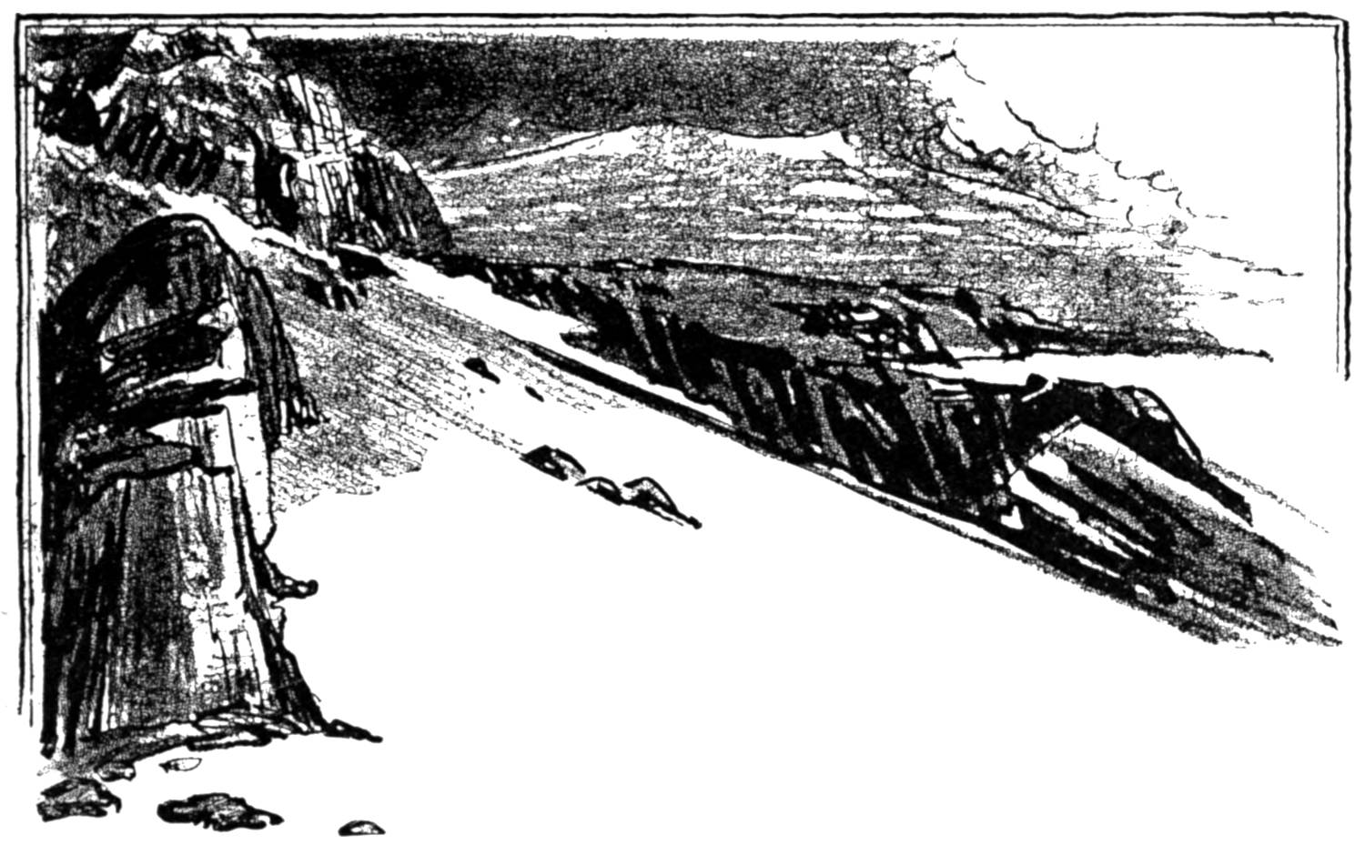 Impression of a sandy slope